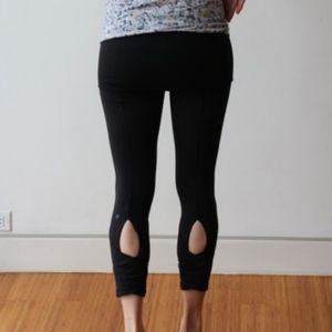 Lululemon Black Dance Skirted Leggings Size 6 Modest